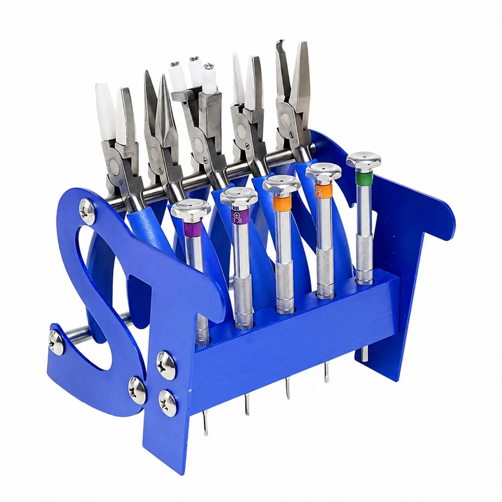 All in One Eyeglass Adjustment Toolkit with Screwdrivers and Metal Pliers for Eyewear Servicing and Frame Correction Tasks