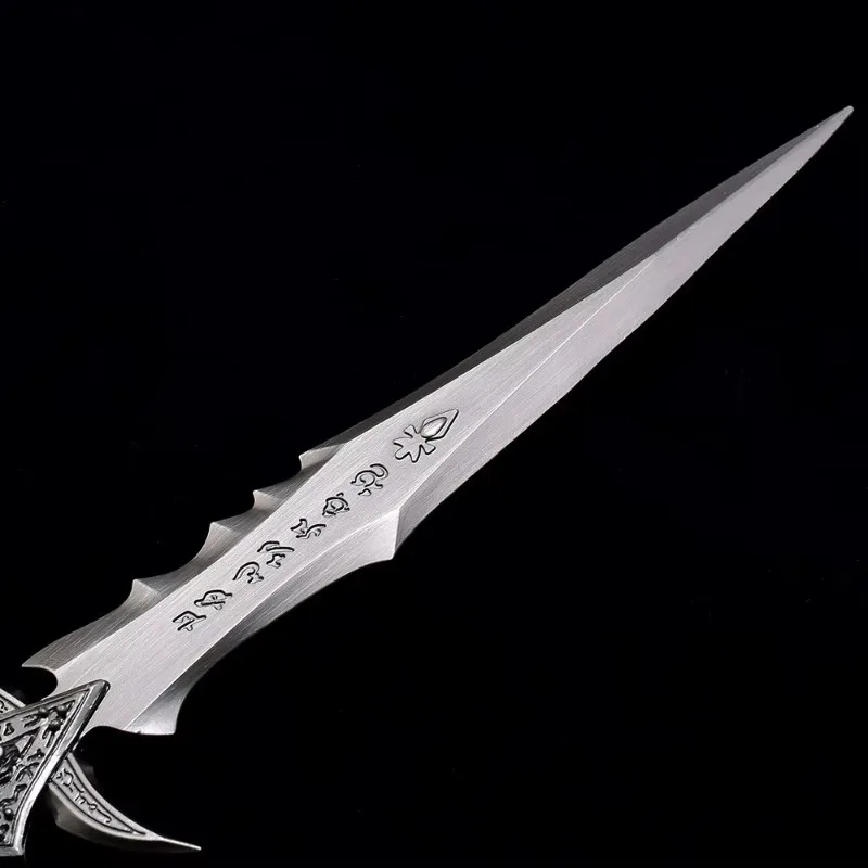 Small Metal Frostmourne Katana Anime World of Warcraft Lich King Sword Steel Ninja Knife Real Size Japanese Katana Sabre Kid Toy