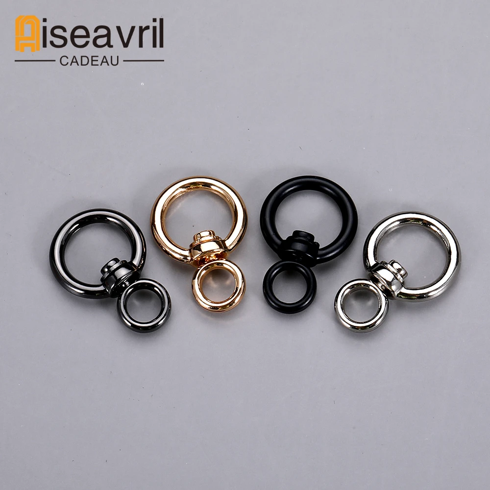 100pcs Round Connector Double-ring Rotatable Keychain Accessories for DIY Car Keychain Making Key Rings Multifunctional Ring