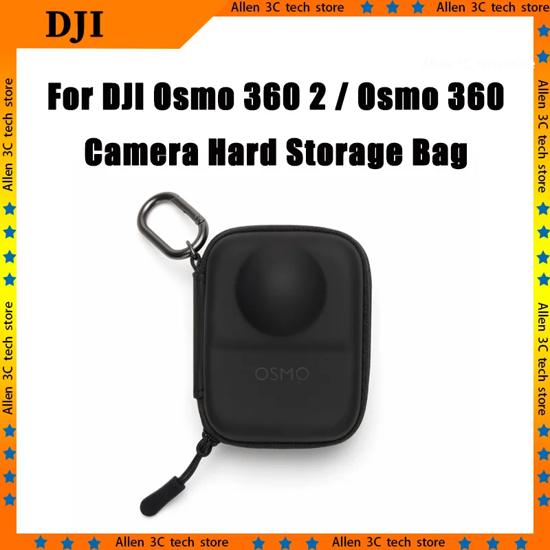 For DJI Osmo 360 2 / Osmo 360 Hard Carrying Case Portable Shockproof Storage Bag Action Camera Protective Pouch With Carabiner