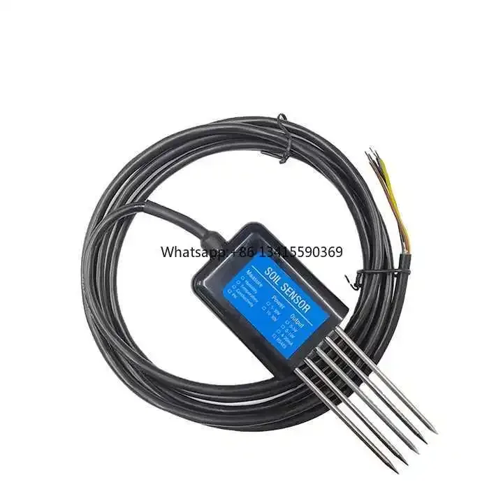 

RS485 4-20mA Soil Temperature Humidity Moisture Conductivity EC PH NPK Sensor with 0-5V 0-2V 0-10VDC Range