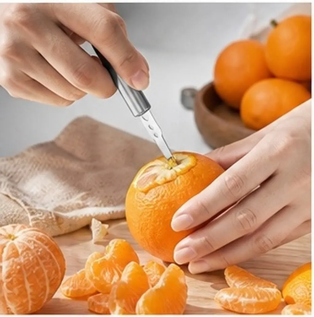 4Pcs Fine Craftsmanship Citrus Opener Set Quick Shell Opener for Orange Lime Pomelo Wear-Resistant Convenient