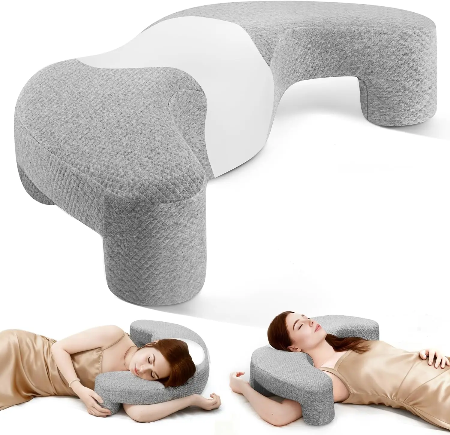 

Боковая подушка для сна с каналом для снятия боли в шее и плечах, подушка для шеи и плеч из пены с эффектом памяти для спины и боковых сна