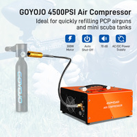PSI Air Compressor 12V DC, 4500 Portable PCP Air Compressor 110V AC Dual Power 300W Motor for High Pressure Pump Scuba Tank
