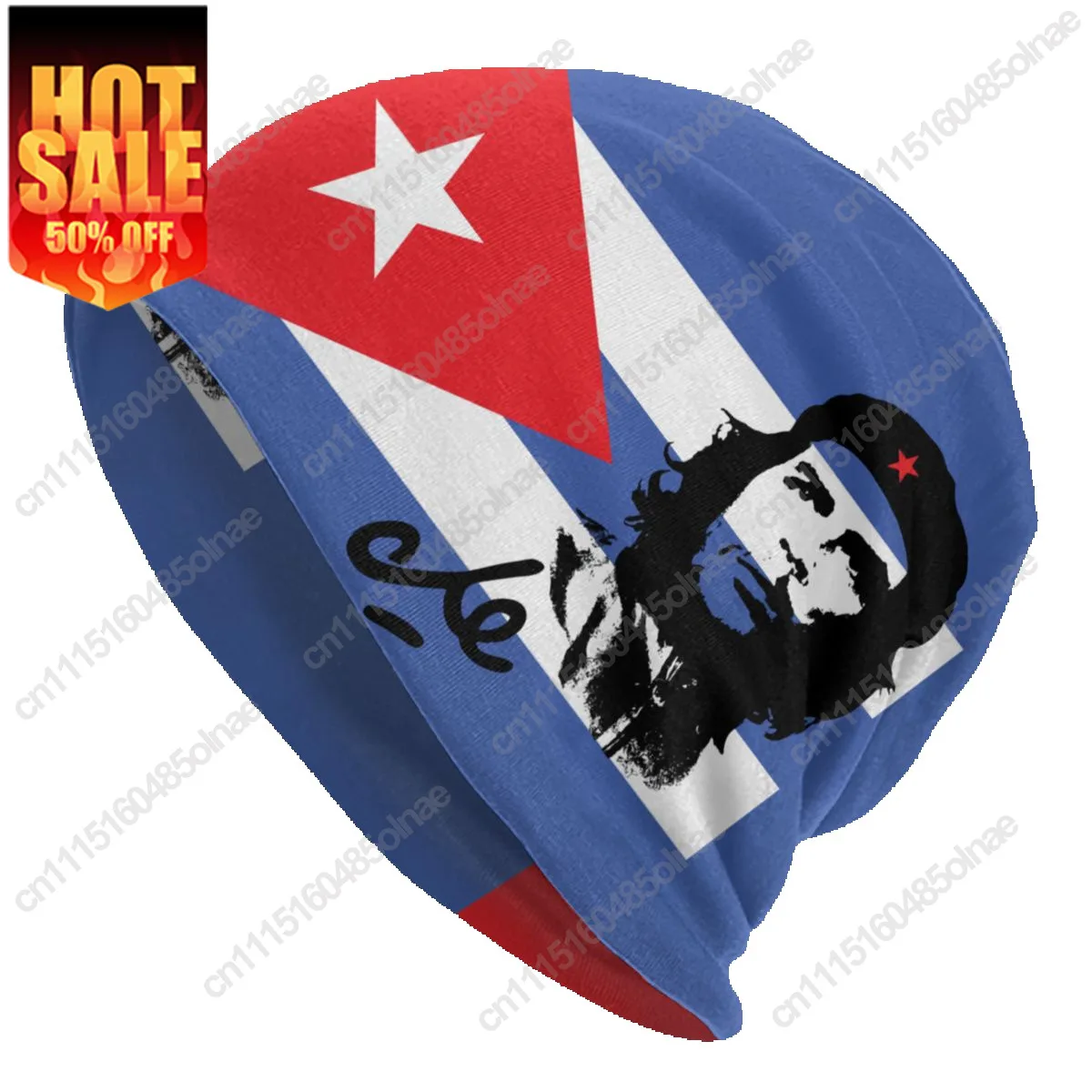 Custom Hip Hop Winter Warm Knitted Unisex Che Guevara With Cuba Flag Skullies Beanies Caps Cuban  Socialism Freedom Hats
