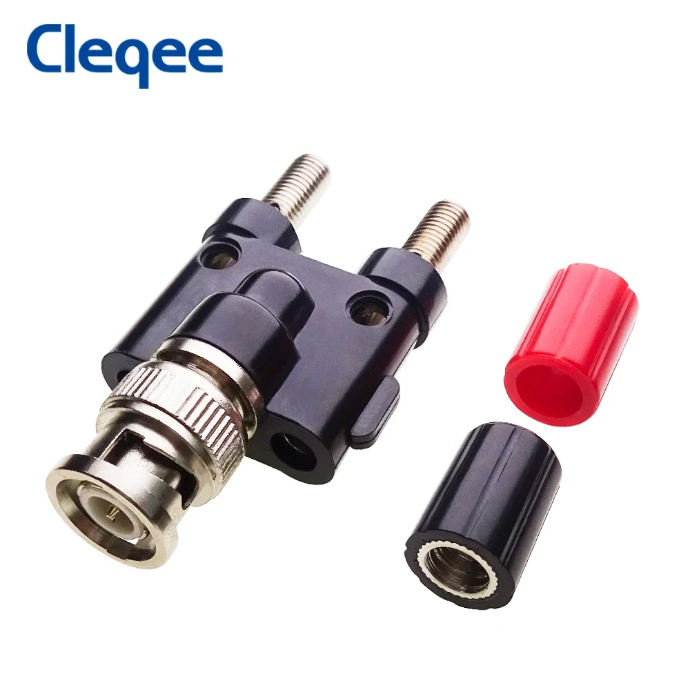 Cleqee P7009 BNC maschio a banana femmina doppio connettore jack da 4 mm Q9 adattatore RF coassiale di alta qualità