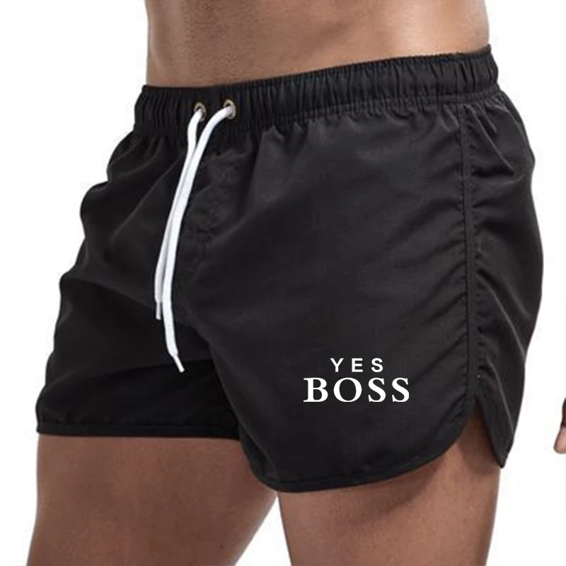 New Summer Men's Swimwear Breathable Board Shorts Male Surfing Swimsuit Fitness Training Casual Printed Beach Short Pants