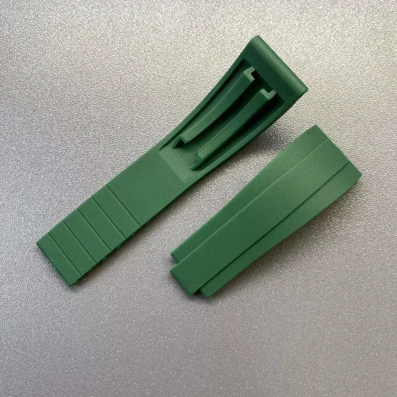 ل رولكس حزام ل دايتونا الغواصة GMT يخت ماستر أويسترفليكس جلايدلوك الملونة لينة الطبيعة المطاط حزام الساعات 20/21 مللي متر