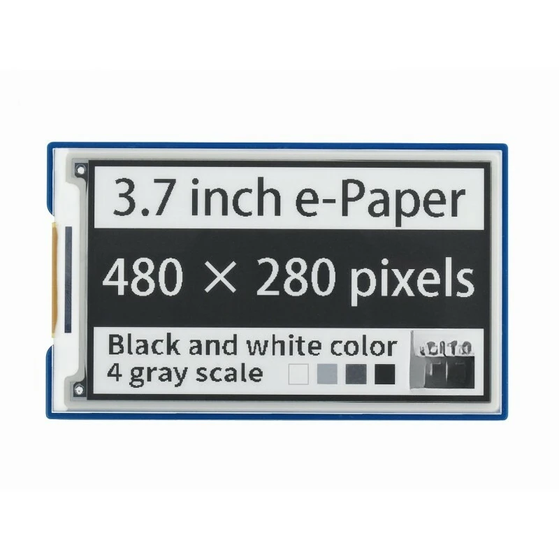 For 3.7inch E-Paper E-Ink Display HAT SPI For Raspberry Pi 480×280 4 Grey