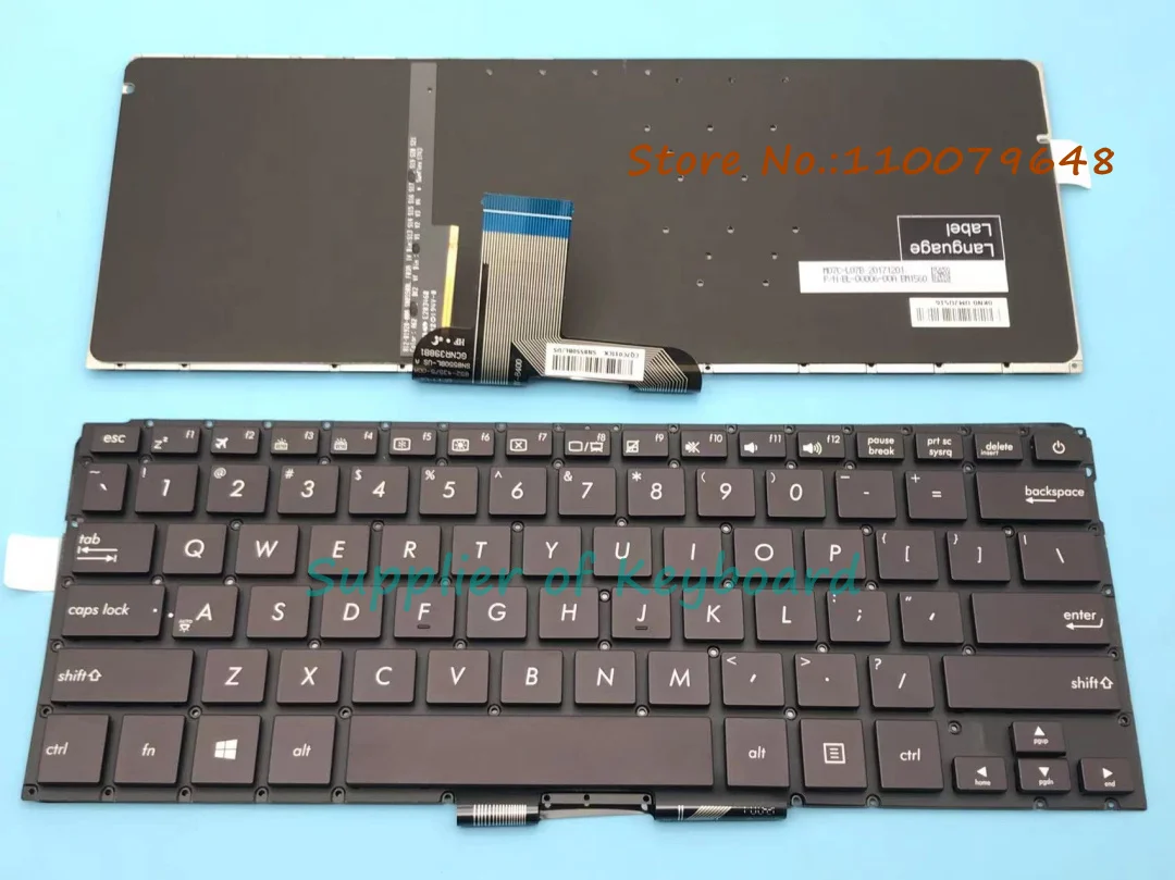 

New For Asus ZenBook UX310 UX310UA UX310UQ UX310UAK U4000 RX310 Laptop English Keyboard Backlit