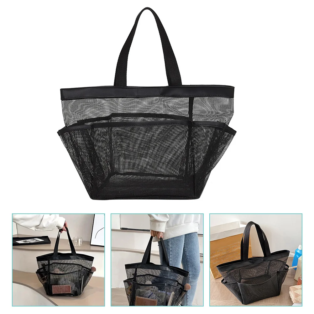 

Premium Beach Mesh Storage Bag Large Size Portable Organizer for Toiletries Swim Gear Kids Shells Collection Outdoor Activities
