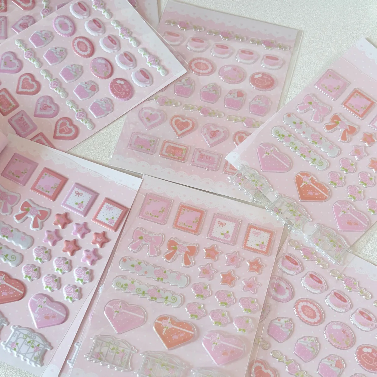 MINKYS 1 Piece Kawaii DIY Scrapbook Stickers Confetti Phone Camera Decorative Sticker