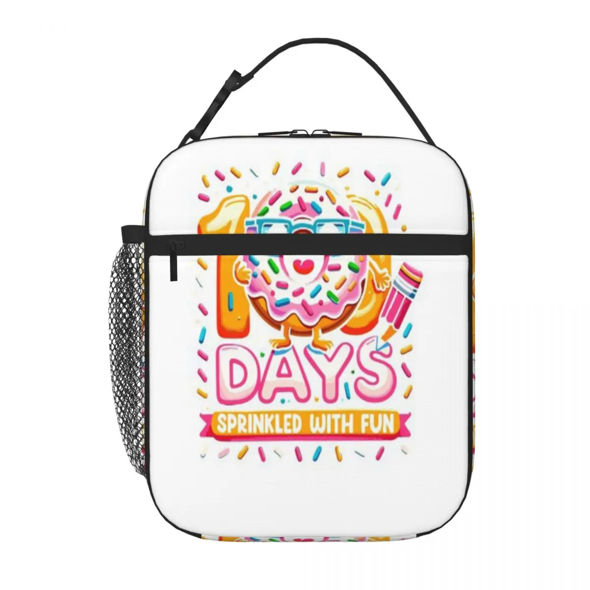 Bestselling 100 Days Sprinkled Fun Industrial Style Insulated Snack Tote Yard Party Lunch Tote
