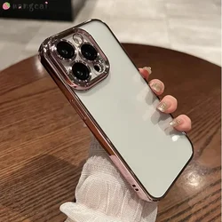 For Realme C67 C67 C65 C63 C61 C55 C51 C51s C53 C35 C33 C31 Phone Case Plating Shiny Shining Simple Transparent Soft Cover