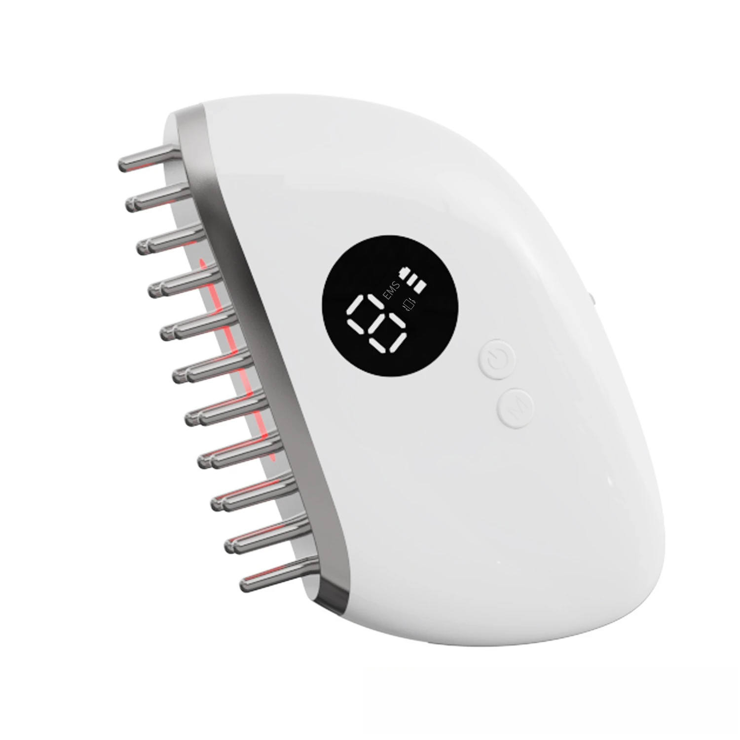 Electric Meridian Massager, Red and Blue Light Vibration Soothing Scalp Meridian Comb, Home Head Pulse Therapy Comb