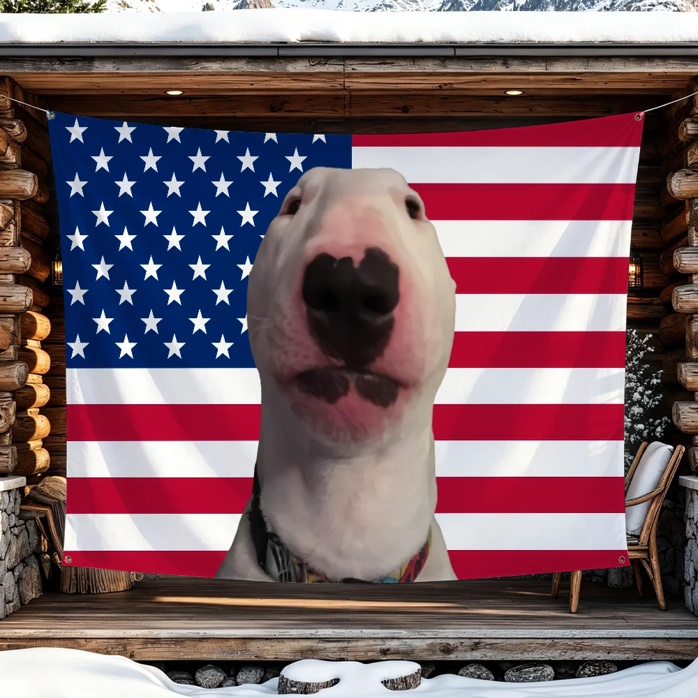 Walter the Dog Meme flag Advertising Banner for Camping Decoration Outdoor & Garage Wall Hanging Decorations