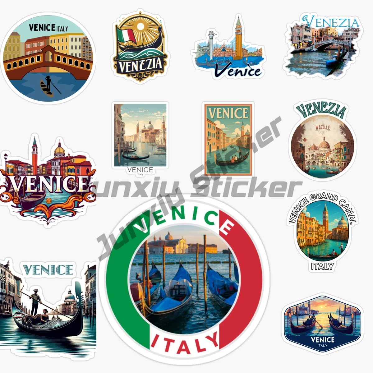 

Venice Italy Famous Tourist Scenery Car Sticker Vinyl Self-adhesive Decorative Decal