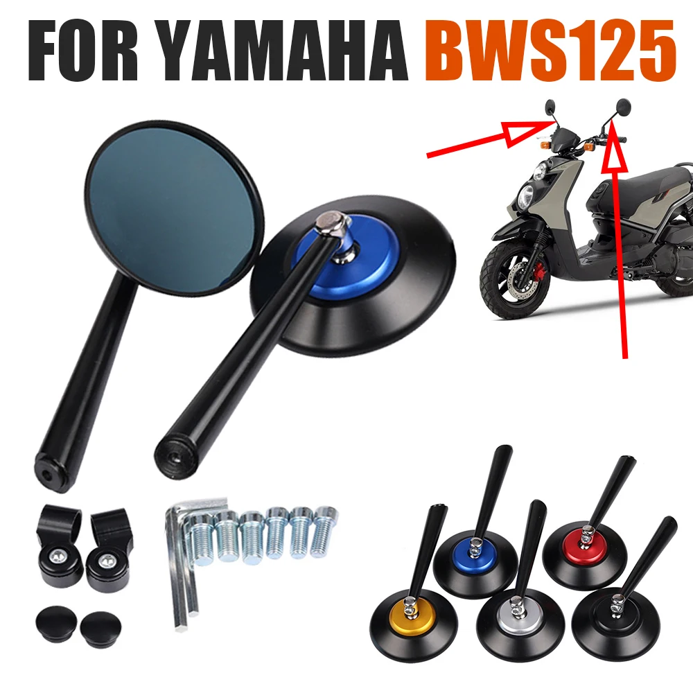 

For YAMAHA BWS125 BWS 125 Motorcycle Accessories Rearview Mirrors Side Rear View Mirrors Blue Anti-glare HD Aluminum Spare Parts