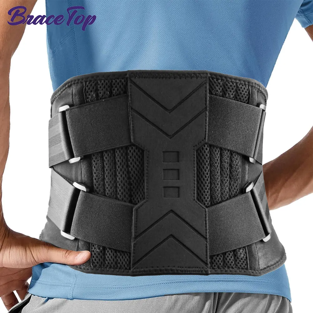 Back Brace for Lower Back, Waist Support Belt with Adjustable Straps, Lumbar Support Belt for Herniated Disc, Sciatica,Scoliosis