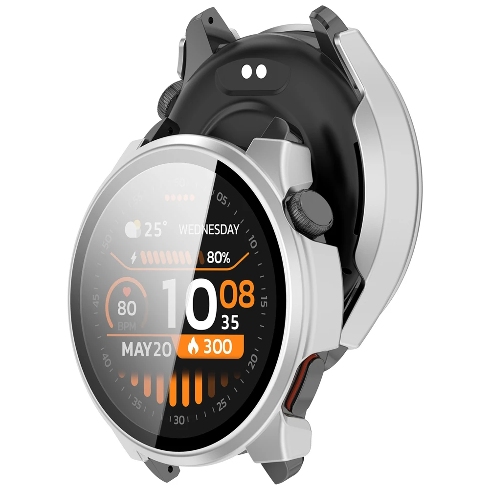 For HAYLOU Watch 4S HF012 Case Bumper Cover Hard PC Case Tempered Glass Film SmartWatch Protective Shell