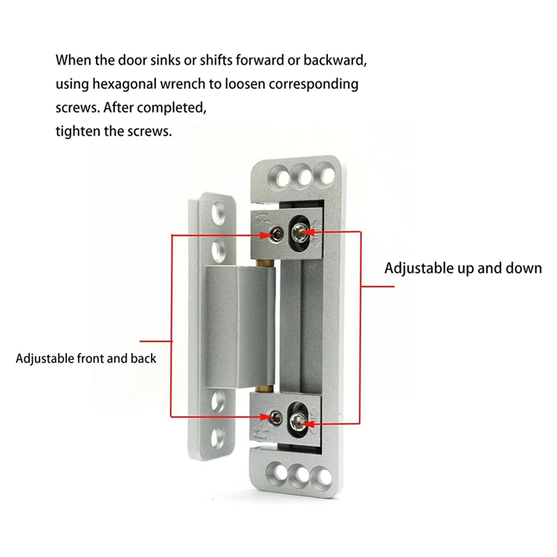 

A7THK- Door Hinges,4Packs Adjustable Door Hinges,110Lbs Load-Bearing,Heavy Duty Concealed Hinges For Secret Door