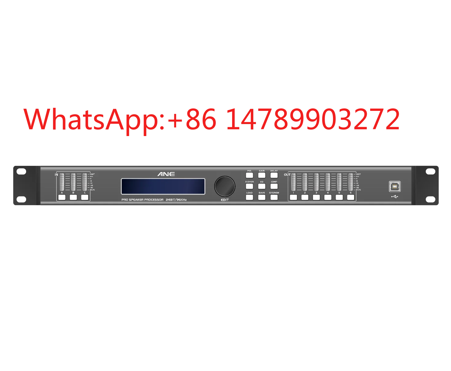 

Portable Stage Audio Processor, Multifunctional EQ Delay Limiter Speaker Management System