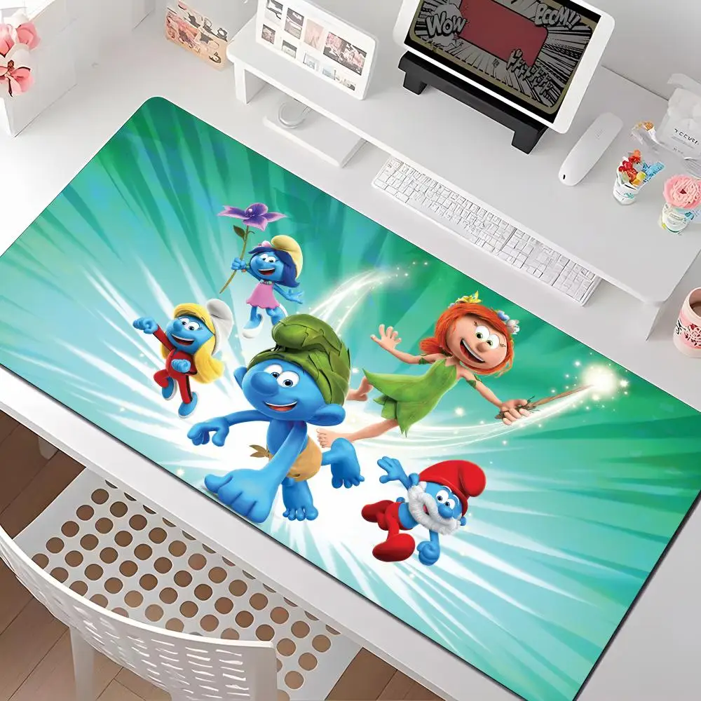 T-The S-SmurFSES-ES Mouse Pad Multiple Sizes Large Square Computer Office Game Table Mats Rubber Anti-slip Mousepads