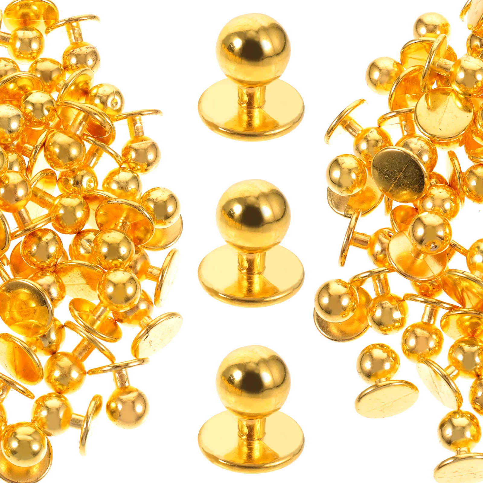 

50pcs Chef Coat Buttons Plastic Stud Sewing Replacement Fasteners Round Design Uniform Jacket Hotel Restaurant Apparel