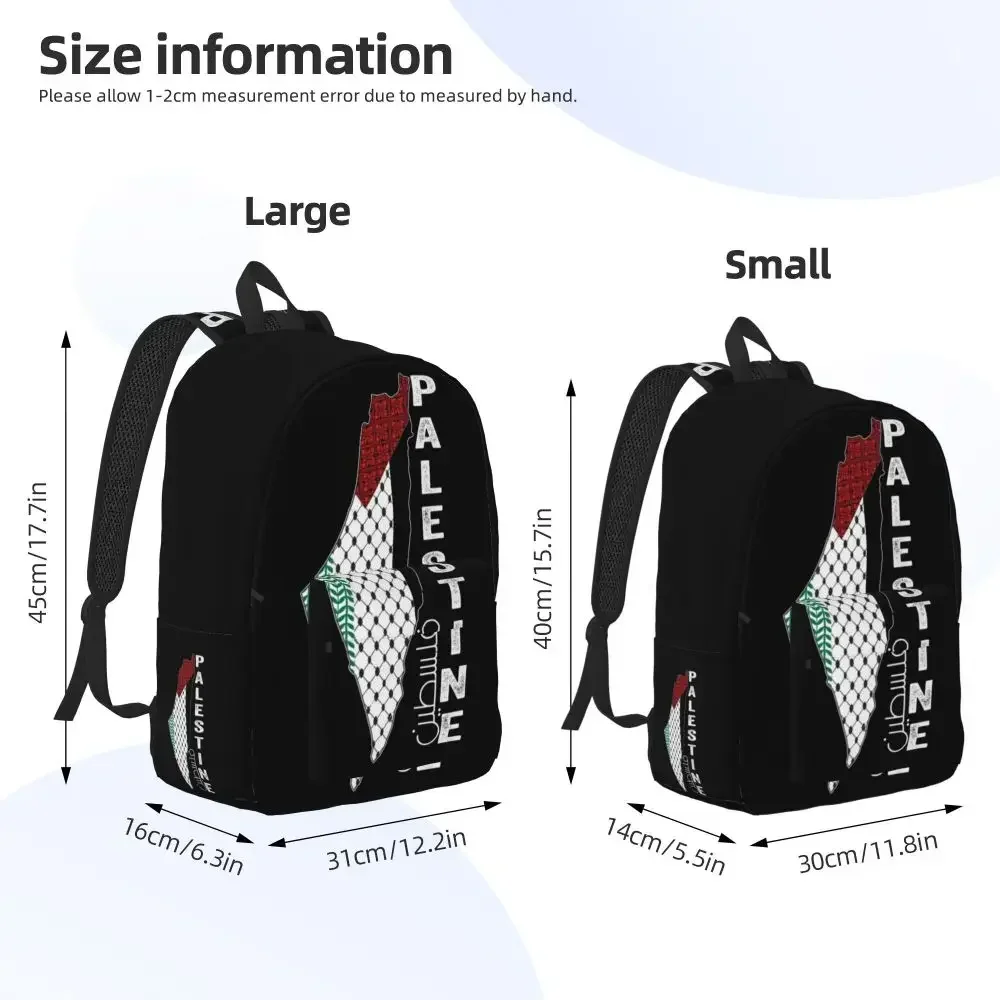 Palestinian Map Backpack Keffiyeh Thobe Patterns Kawaii Backpacks Unisex Travel Lightweight School Bags Designer Rucksack