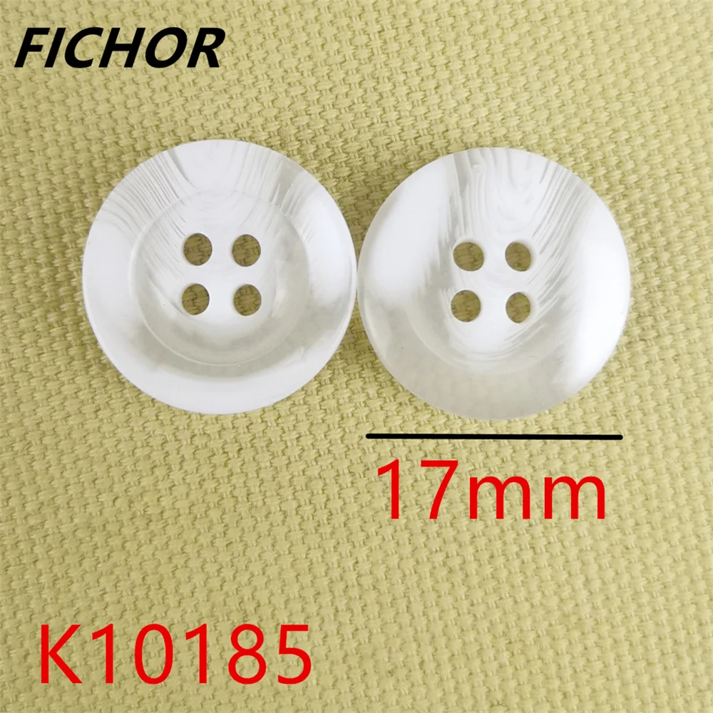 10/20pcs 17mm 4 Hole Big Resin Imitation Horn Pattern Coat Suit Buttons For Clothing Men Classical Jacket Decorative Sewing