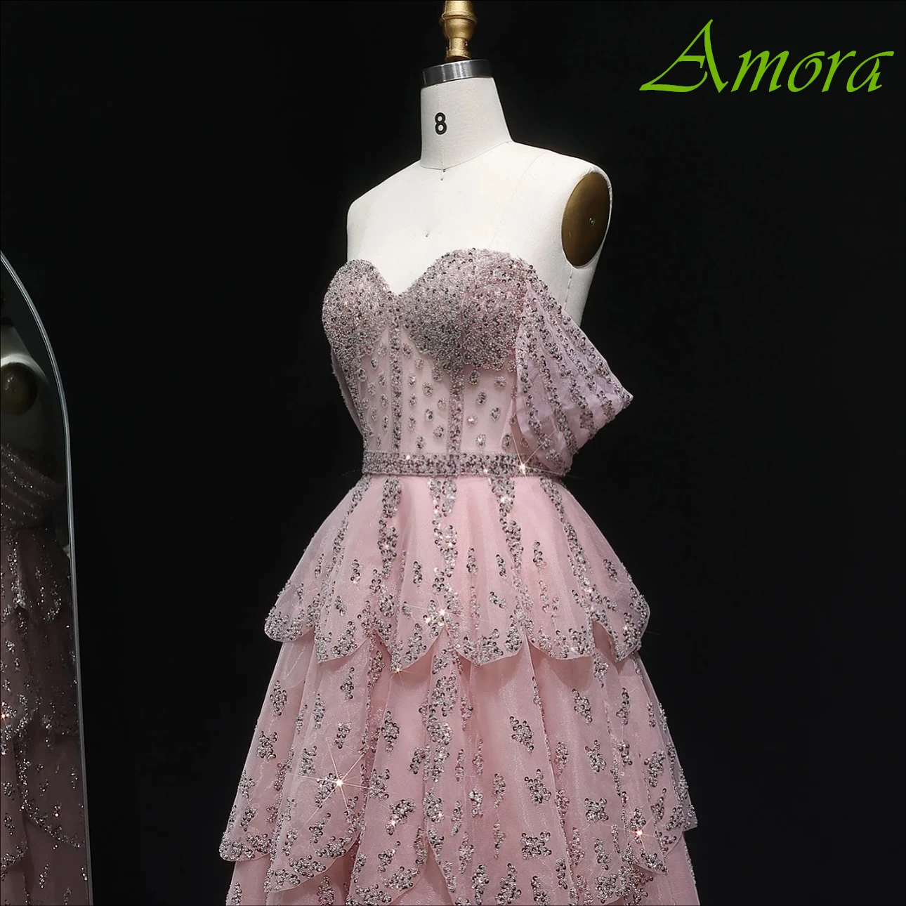 カスタマイズされたAラインボートネックキャップスリーブエレガントなフォーマルイブニングドレス繊細なセレブリティガウンファッション気質パーティードレス