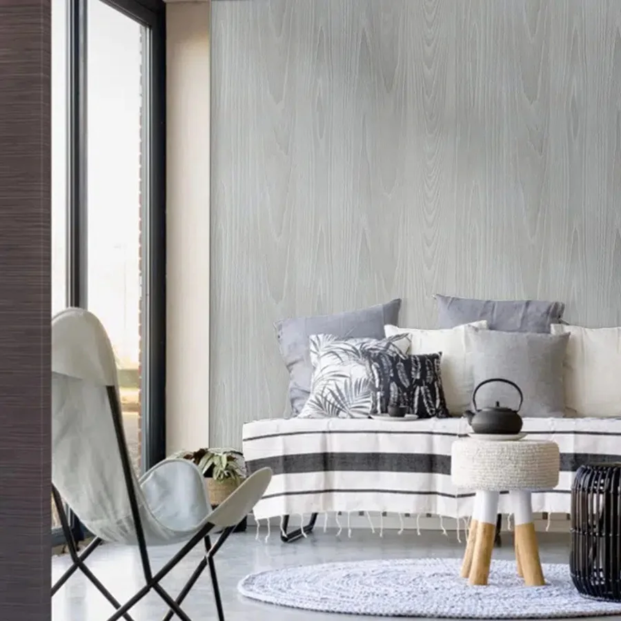 Self Adhesive Wallpaper Wood Vinyl Wallpaper Roll Wood Grain Kitchen Wardrobe Cabinet Furniture Contact Paper Renovation Door view 5