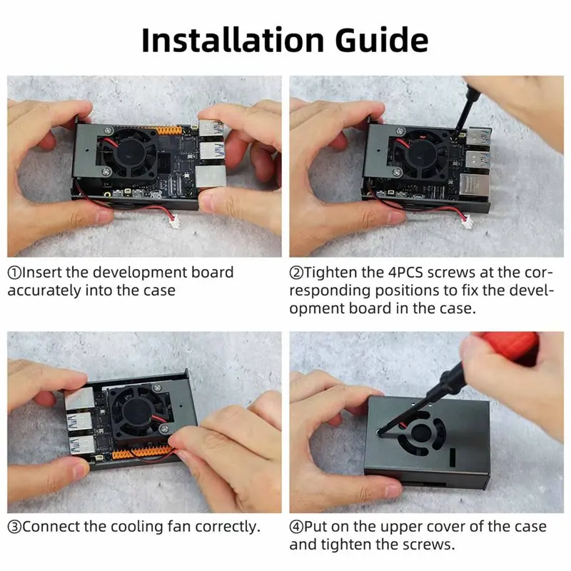 M52K-Aluminum Alloy Shell RDK X5 Robot Development Board Case Main Control Chassis Cooling Fan Included