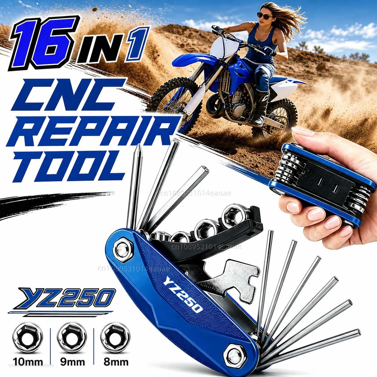 Kit di Riparazione per Moto YAMAHA YZ 250 YZ250 YZ250F YZ250X YZ250FX, Set Multifunzionale con Cacciavite, Chiave Inglese e Chiavi Esagonali
