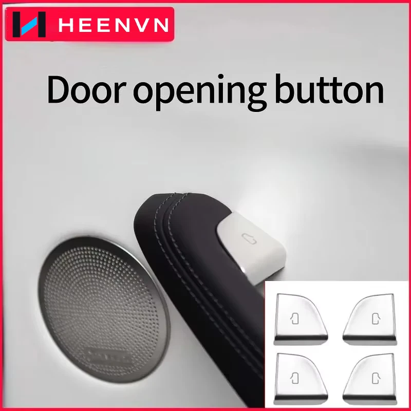 Heenvn Car Door Button for Tesla Model 3 Highland Model YL Model Y Juniper Door Open Button Decoration Patch Interior Accessorie