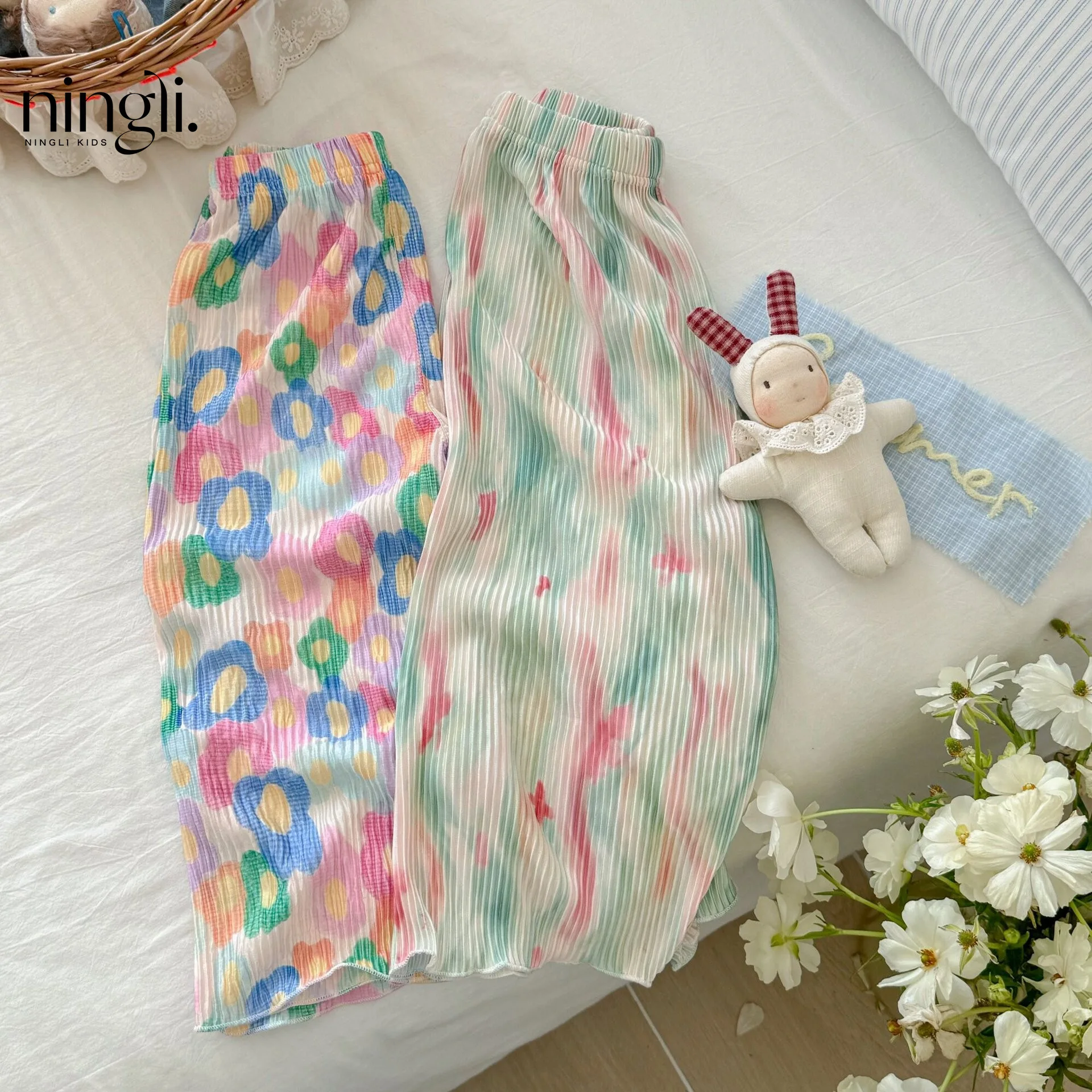 Girls' Pants Summer New Styles Baby Girls' Casual Thin Fashion and Beautiful Kids Outwear Long Pants