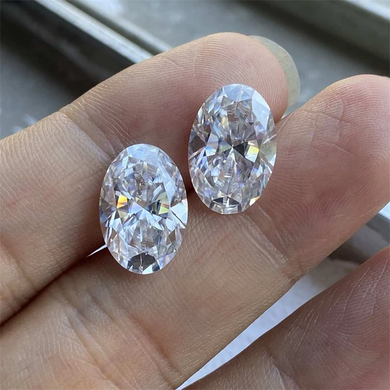 Real Oval Moissanite Loose Gemstones 0.1ct to 13ct D Color VVS1 Excellent Cut Pass Diamond Tester GRA Jewelry for Ring Earring