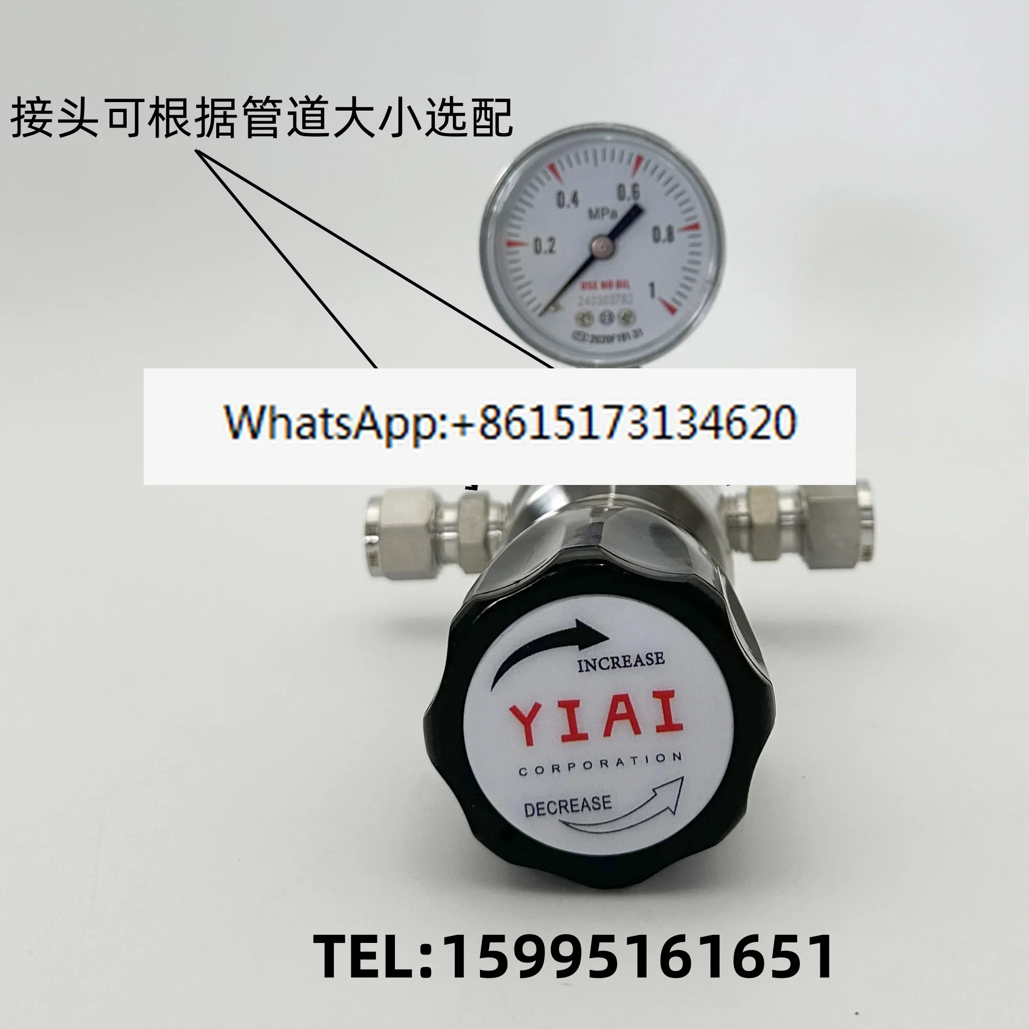 Stainless steel back pressure valve 316L stabilizing valve laboratory