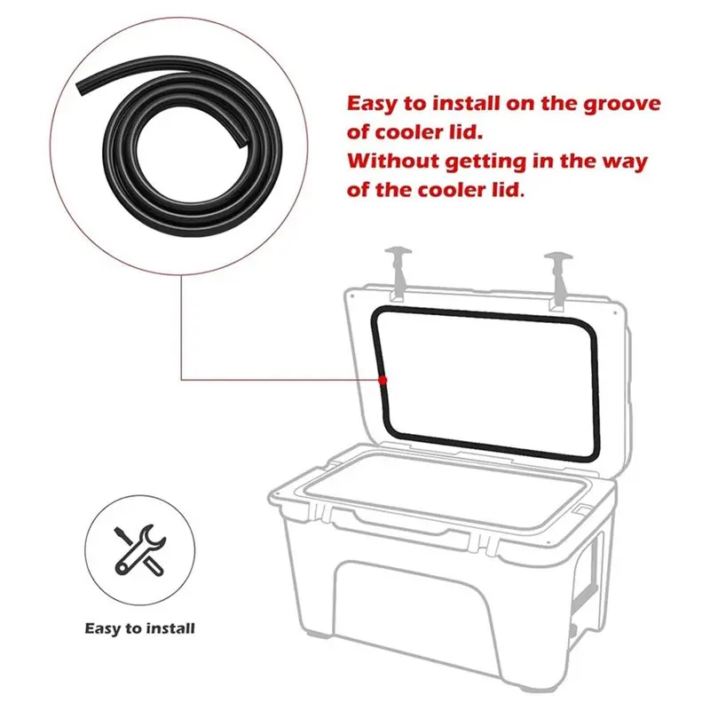 ABCA-For RTIC Cooler Replacement Freezer Gasket Lid Parts Cooler Accessories