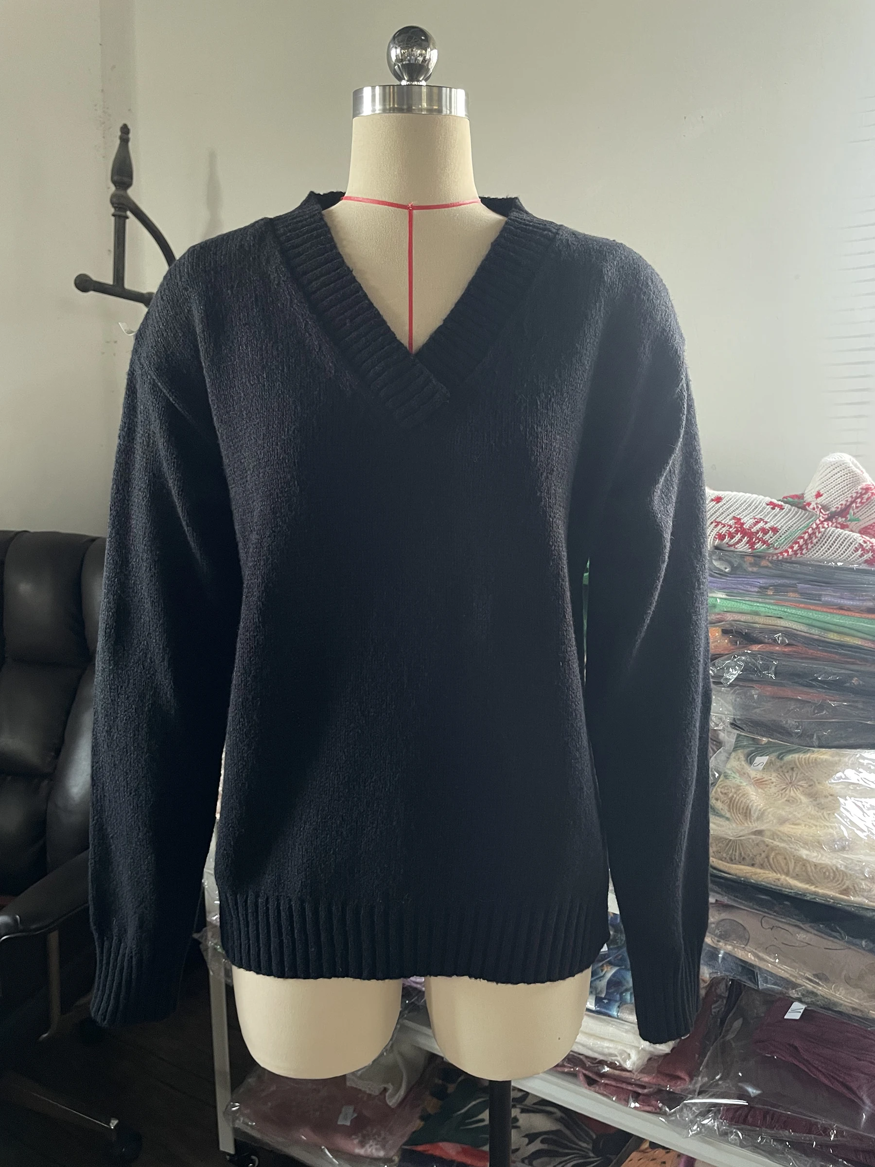 Loose V-Ne Long Sve Pure Color Sweater Women's Autumn Winter Comfortable Casual Sle Pullover Sweater Online Exclusive