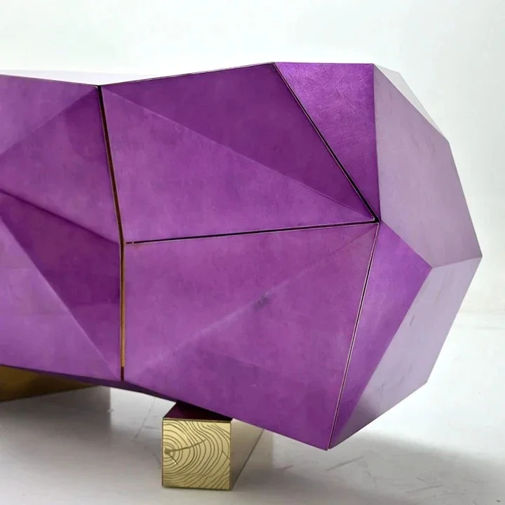 OEM Modern Custom Diamond pink Credenza Dining Room Furniture Sideboard Cabinet Buffet Luxury Modern Design