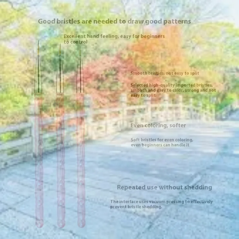 3 pz/set Pennelli Per Unghie Artistiche Pennello Per Unghie Artistiche Per Dettagli Sottili Pennello Per Liner Da Disegno Fine Gel UV Smalto Pittura Strumento di Design Delle Unghie