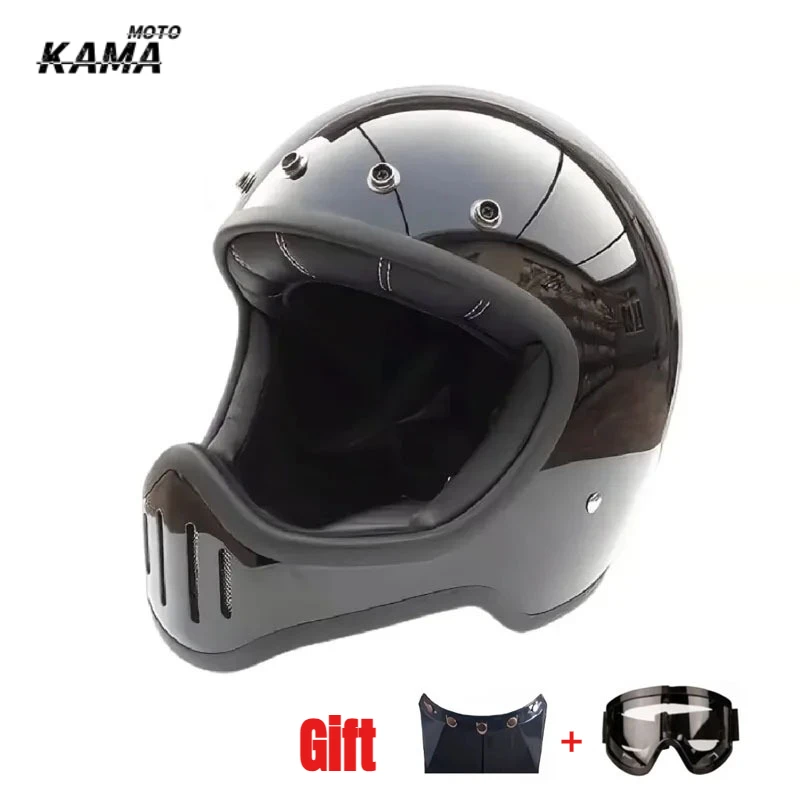 

Retro Fiberglass Motorcycle Decorative Helmet MINI Helmet, for Harley Davidson Cruise Motorcycle Protection Helmet Casco Moto