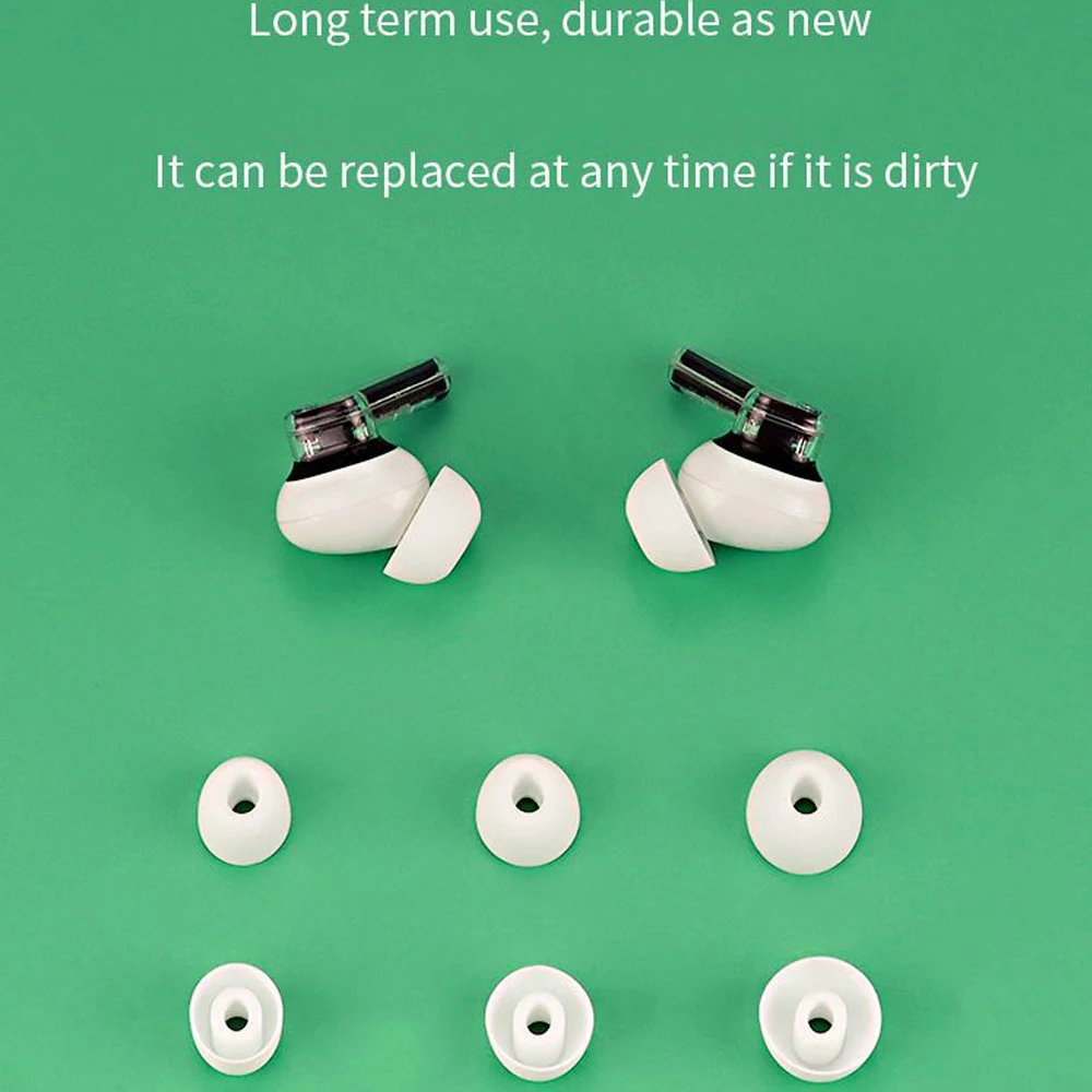 3 Pairs Ear Pads For CMF by Nothing Buds Pro 2 Earphone Tips Silicone Ear Tips L M S In-ear Earphone Covers Earbuds Accessories