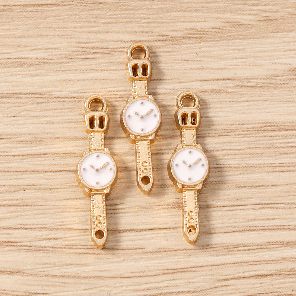Tusember 20 Stück 6x24mm Niedliche Emaille-Armbandanhänger Uhrenanhänger für Handgemachten Schmuck Halskette Armband Ohrringe DIY Bastelzubehör – Detail 9
