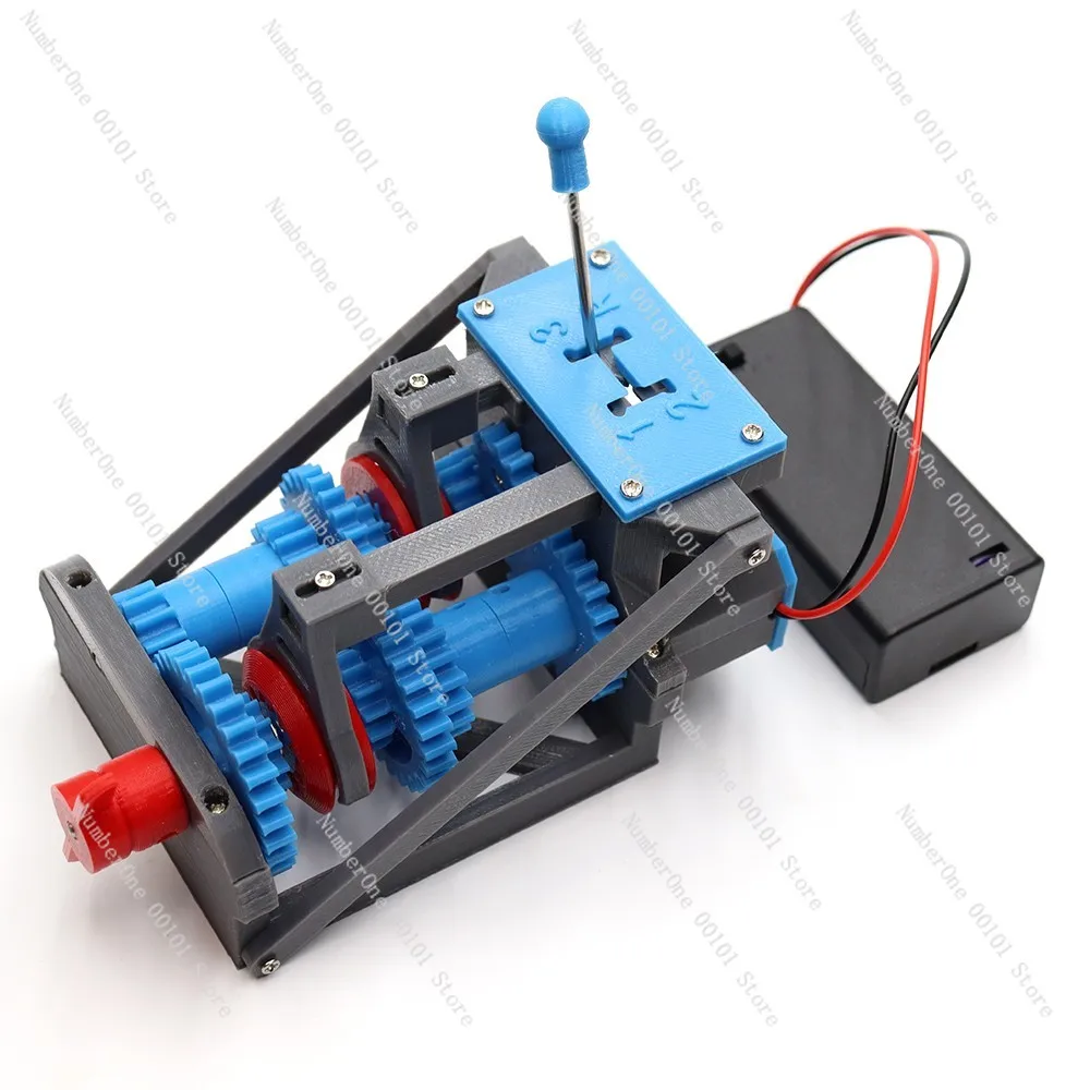

Модель четырехступенчатой коробки передач автомобиля, симуляция принципа переключения передач, механическая трансмиссия, 3D-печать, популяризация науки, учебное пособие