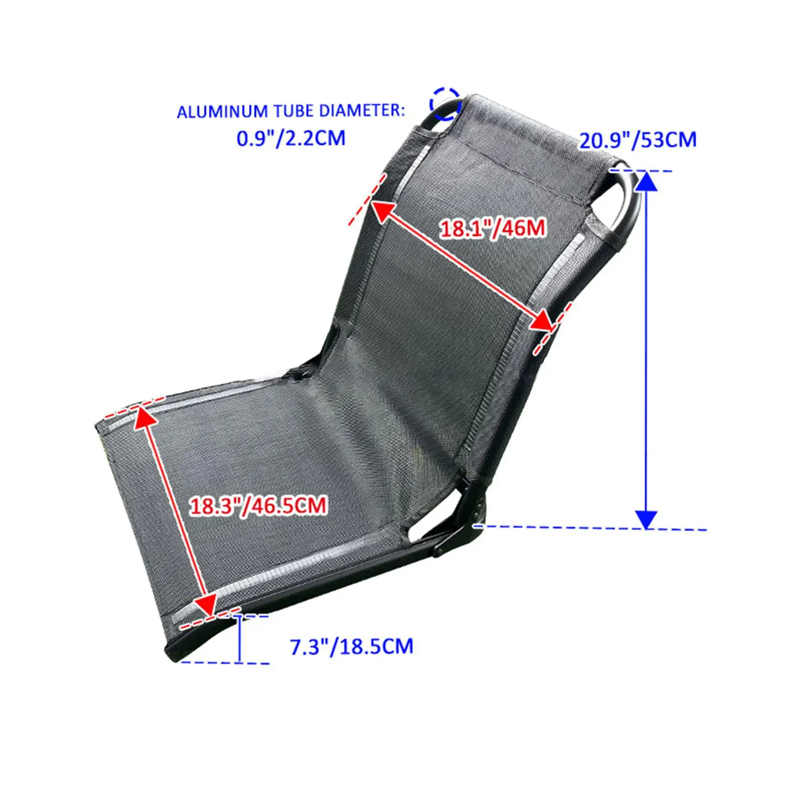 

Kayak Seat with Backrest Aluminum Alloy Fishing Chair Canoe Seats Accessories for Bleachers Rafting Fishing Stadium