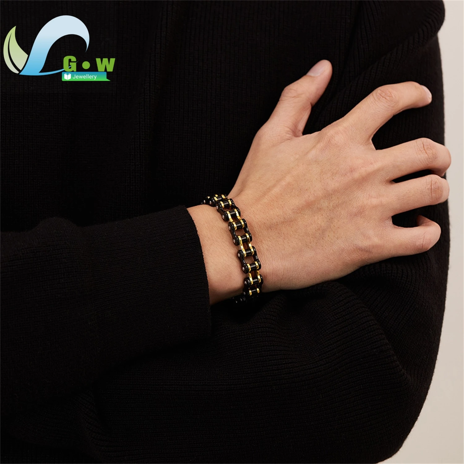 european-american-fashion-punk-rock-titanium-steel-motorcycle-chain-bracelet-for-men-stainless-steel-biker-link-wristband-heavy