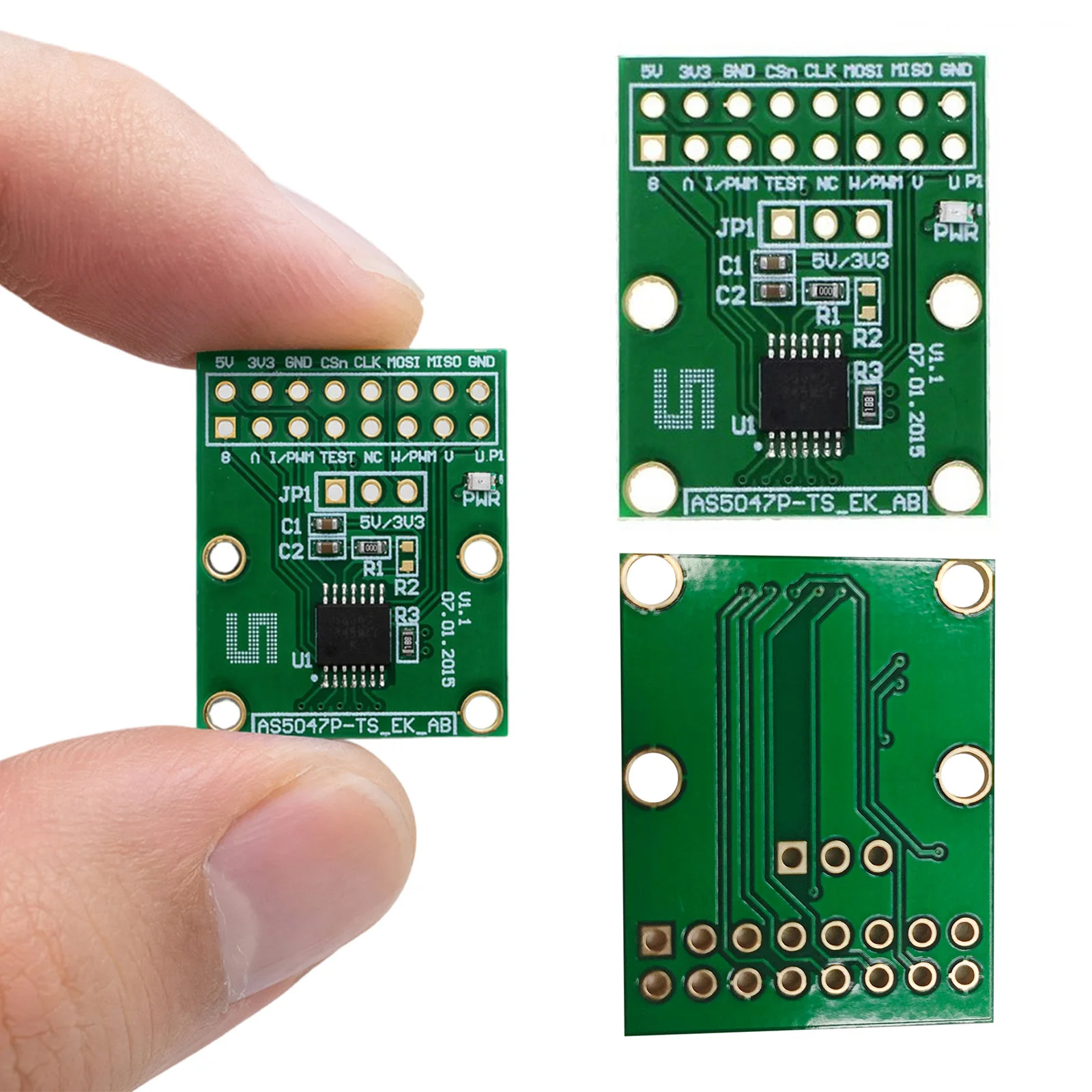 Magnetic Encoder Module AS5047D AS5047P SPI ABI Interface for SimpleFOC Motor Driver Robotics 3.3V 5V Compact PCB Board