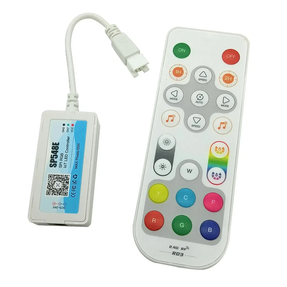 LED Controller S548E Bluetooth Music App Ifor WS2811WS2812 Addressable LED Light Strip Single Line and Double LineDC5V-24V